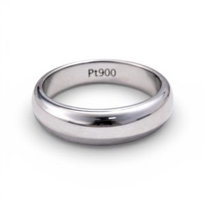 Pt900（プラチナ900）甲丸リング