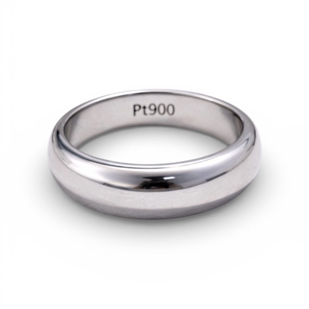 Pt900（プラチナ900）甲丸リング