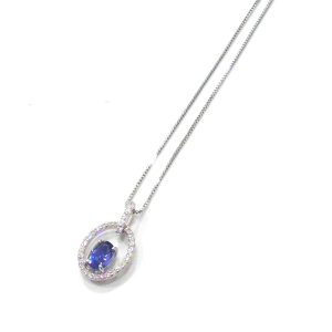 K18WG サファイアネックレス