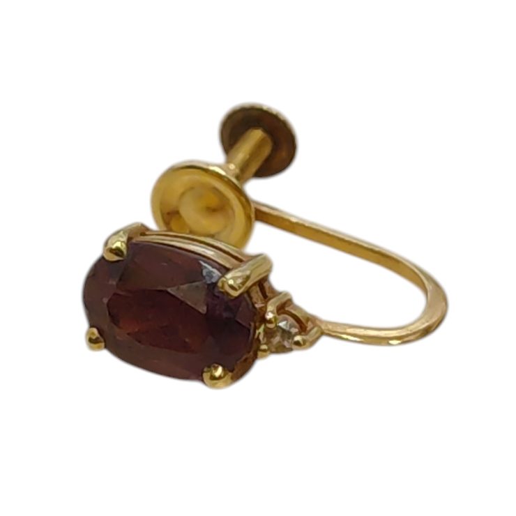 K18 イヤリング 石あり 750 18金