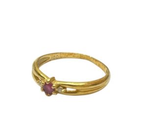 K18 宝石付き リング 指輪