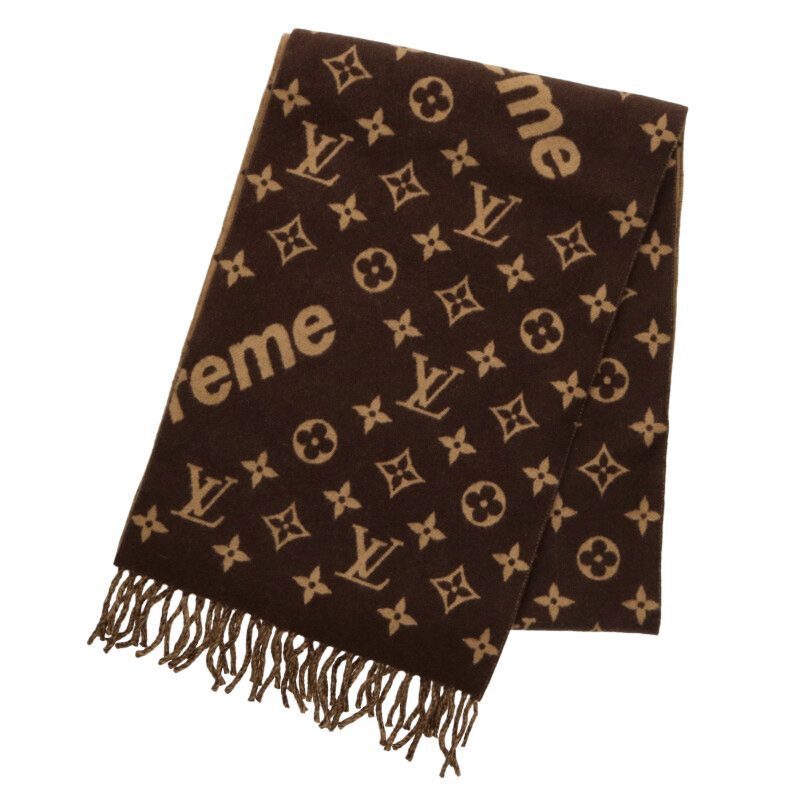 supreme LOUISVUITTON シュプリーム ルイヴィトン MP1891 モノグラムカシミヤマフラー  OM10