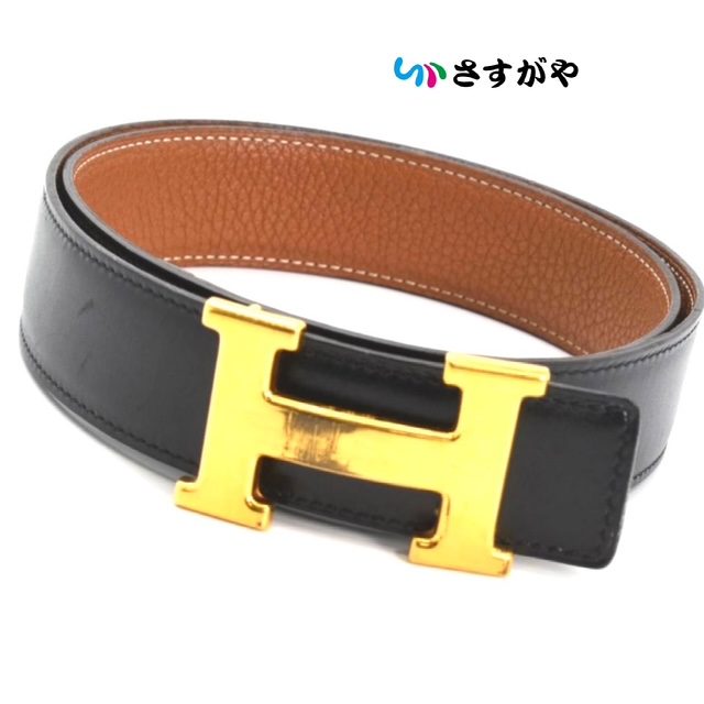 HERMES エルメス Hベルト ゴールドカラー ブランド