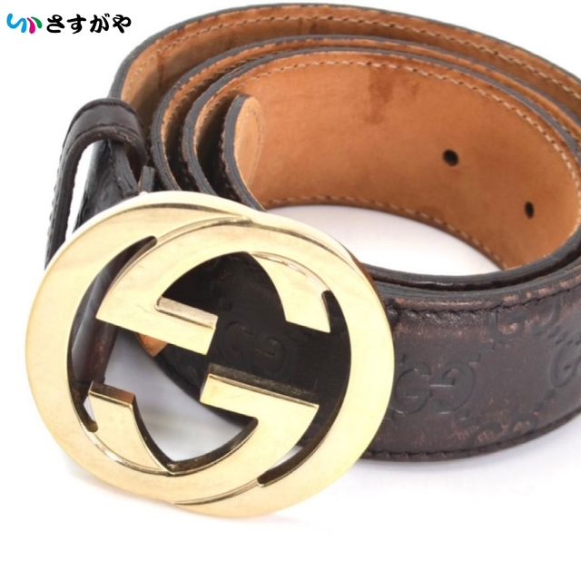 GUCCI グッチ インターロッキングG バックル グッチシマ ベルト