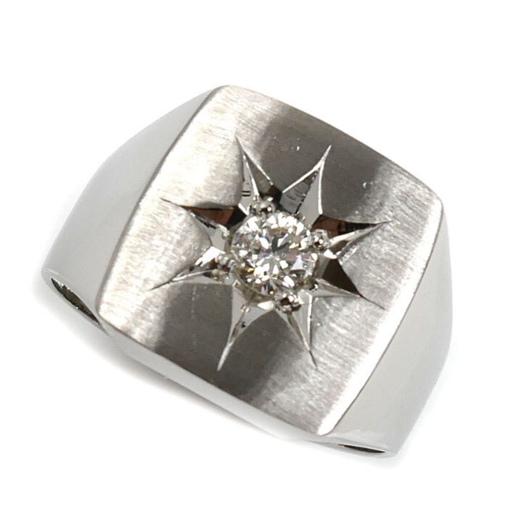 ≪刻印なし≫プラチナPt900 リング ダイヤ付き 石あり アクセサリー