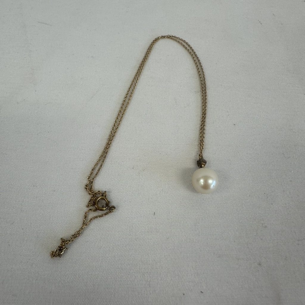 K18 パール付き ネックレス
