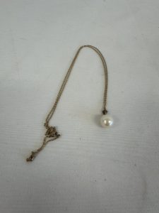 K18 パール付き ネックレス