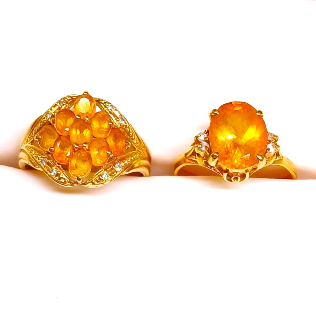 【K18 まとめ】18金・シトリン・リング・指輪・貴金属・アクセサリー・ジュエリー