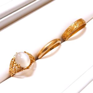 【K18 まとめ】18金・ムーンストーン・リング・指輪・貴金属・アクセサリー