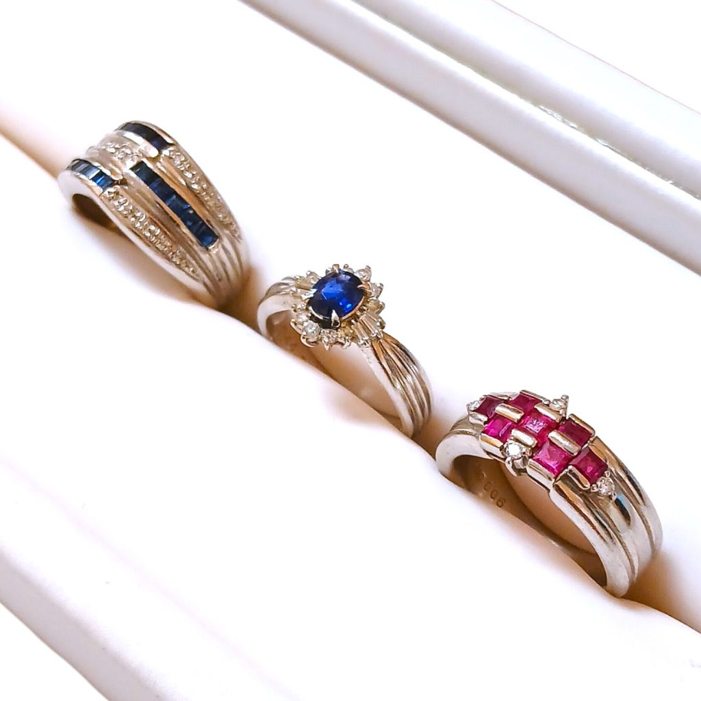 【Pt900 まとめ】プラチナ900・サファイア・ルビー・メレダイヤ・リング・指輪・貴金属・アクセサリー
