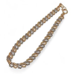 K18／Pt850 コンビブレスレット