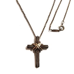 ティファニー (Tiffany&Co. ) シグネチャークロス ネックレス シルバー925 18金 | 根室市駒場町