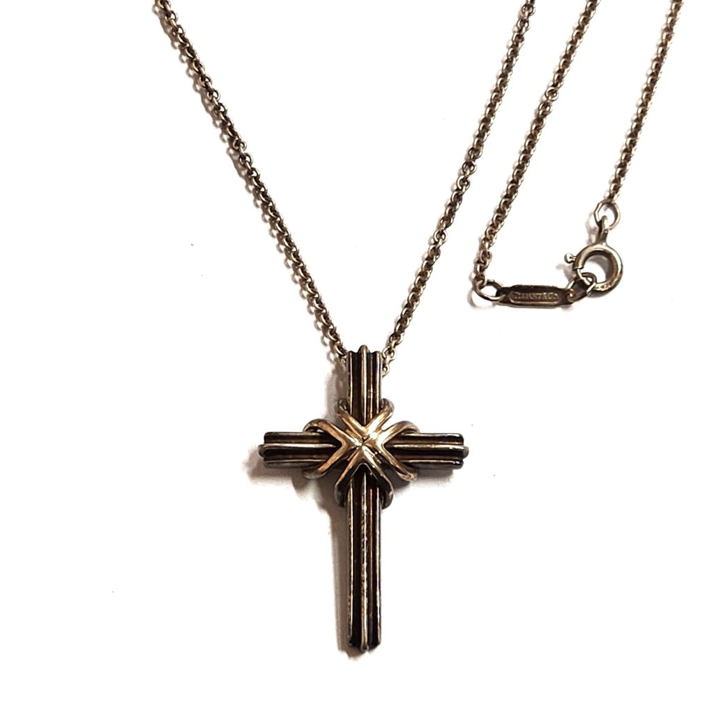 ティファニー (Tiffany&Co. ) シグネチャークロス ネックレス シルバー925 18金 | 根室市駒場町