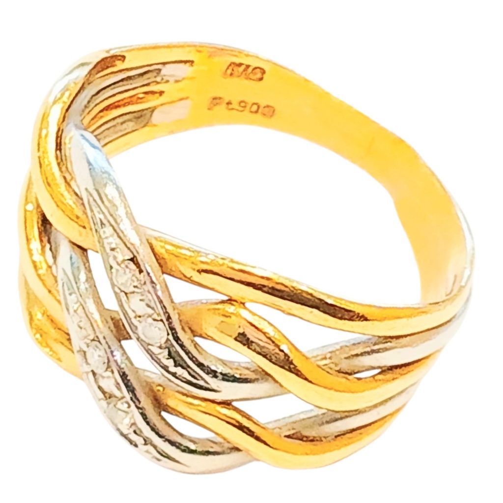 K18(18金)＆Pt900(プラチナ)リング