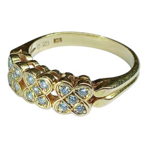 K18(18金)ダイヤモンド付きリング