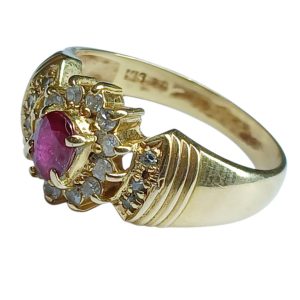 K18(18金)ルビー付きリング
