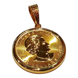 K24(24金)メイプルリーフ金貨 ネックレストップ