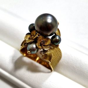 K18 18金 750 パール リング 真珠 指輪