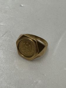 K18 メキシコ 2ペソ金貨 コインリング