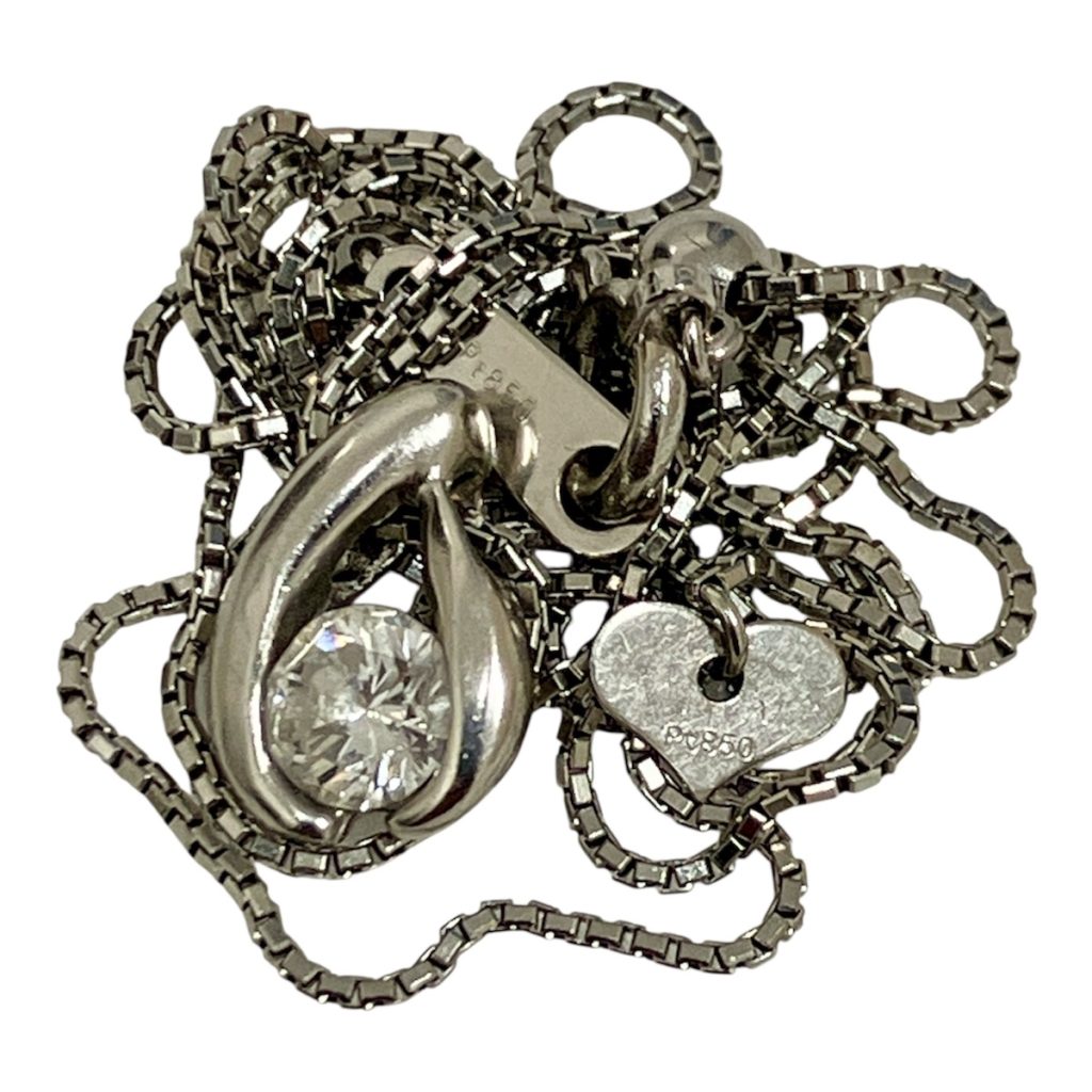 Pt850 ネックレス ダイヤモンド付き