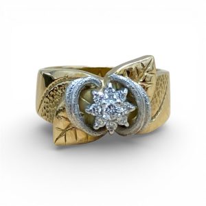 18K/Pt900リング  ダイヤモンド