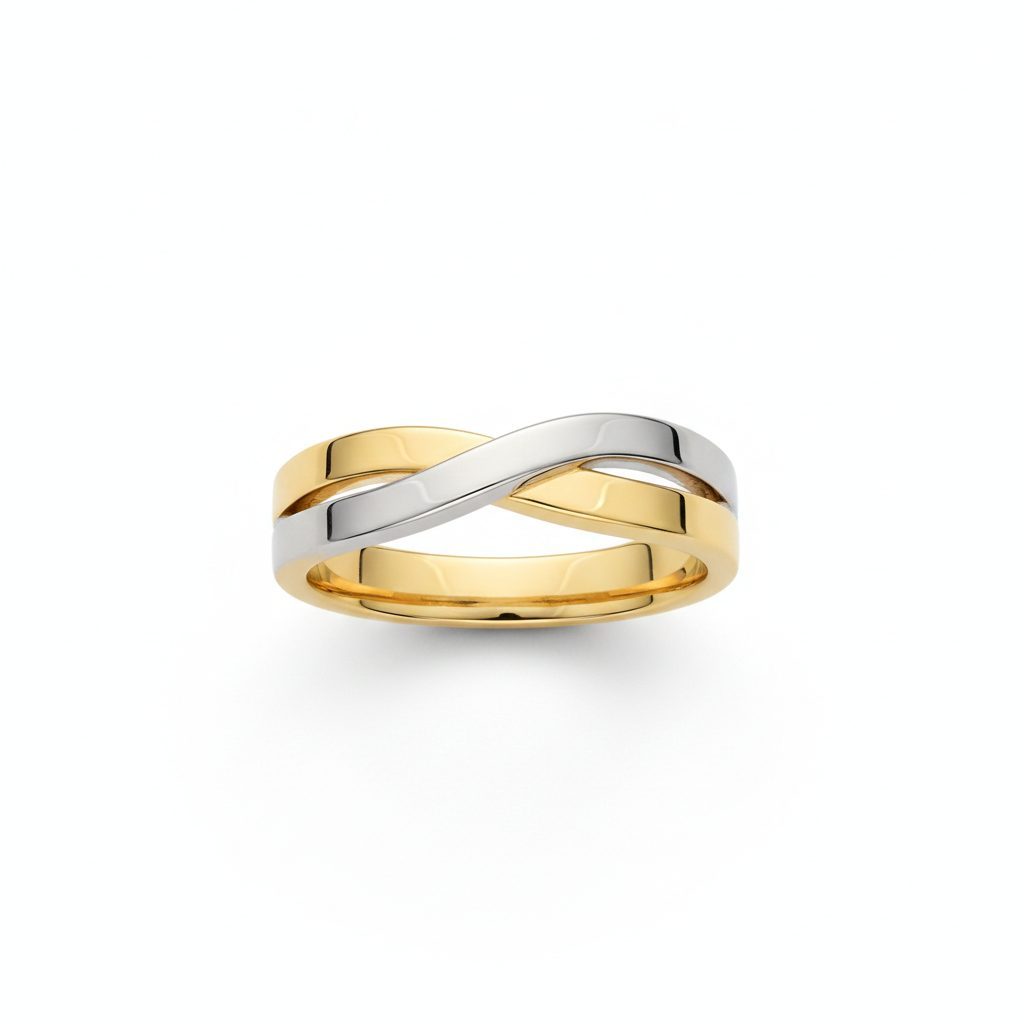 K18　Pt900　コンビリング　18金/プラチナ900