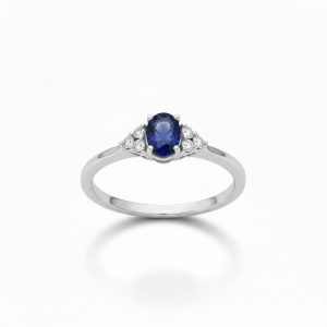 Pt900 プラチナ900 サファイア ダイヤモンド リング