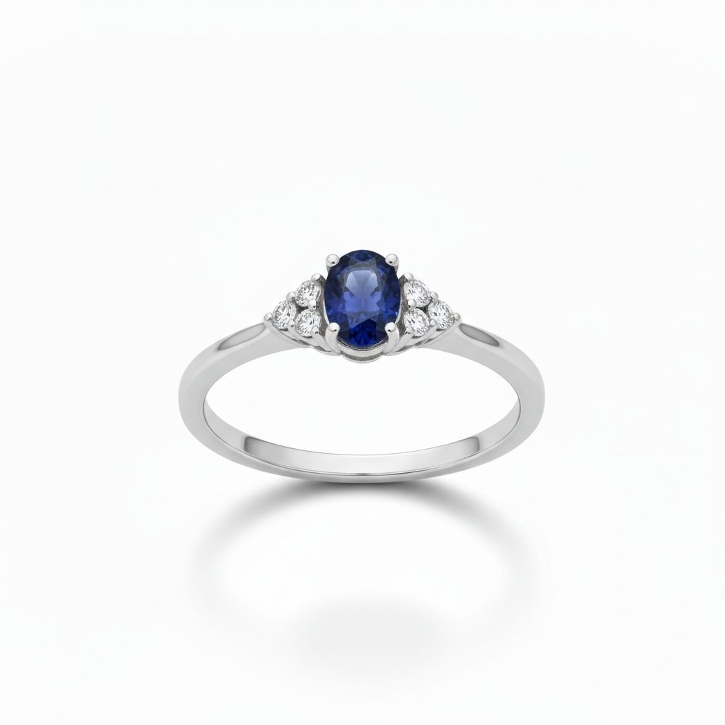 Pt900 プラチナ900 サファイア ダイヤモンド リング