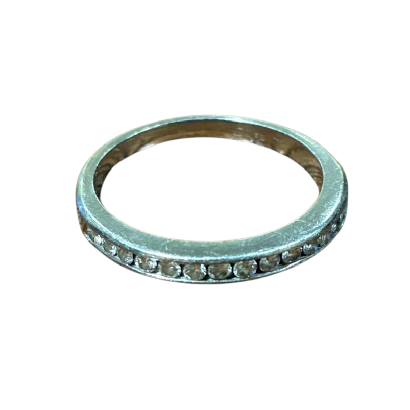 Pt900 プラチナ ハーフエタニティリング