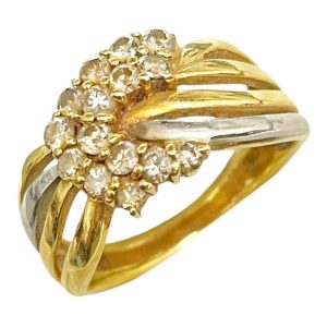 K18 Pt900 ダイヤリング アクセサリー