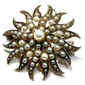 K18 750 18金 パール ブローチ