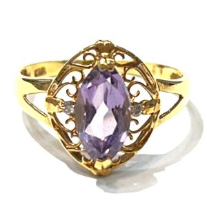 K18 750 18金 アメジスト リング