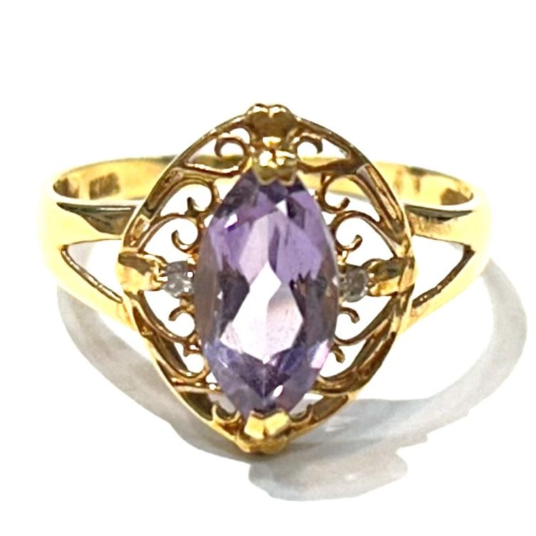 K18 750 18金 アメジスト リング