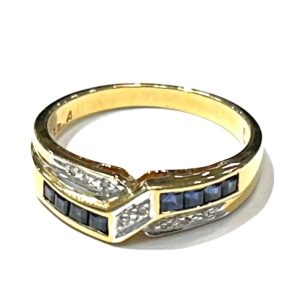 K14 14金 メレダイヤ付 リング ジュエリー アクセサリー サファイア