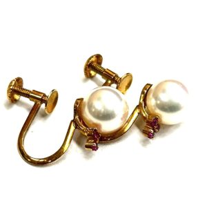 K18 750 (18金) パール イヤリング（真珠）