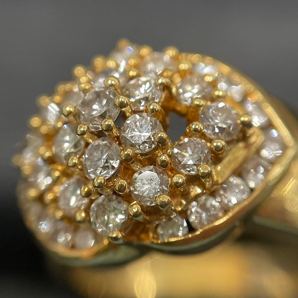 金の価格上昇中！| K18ダイヤモンド付きリングの買取| 取手市本郷