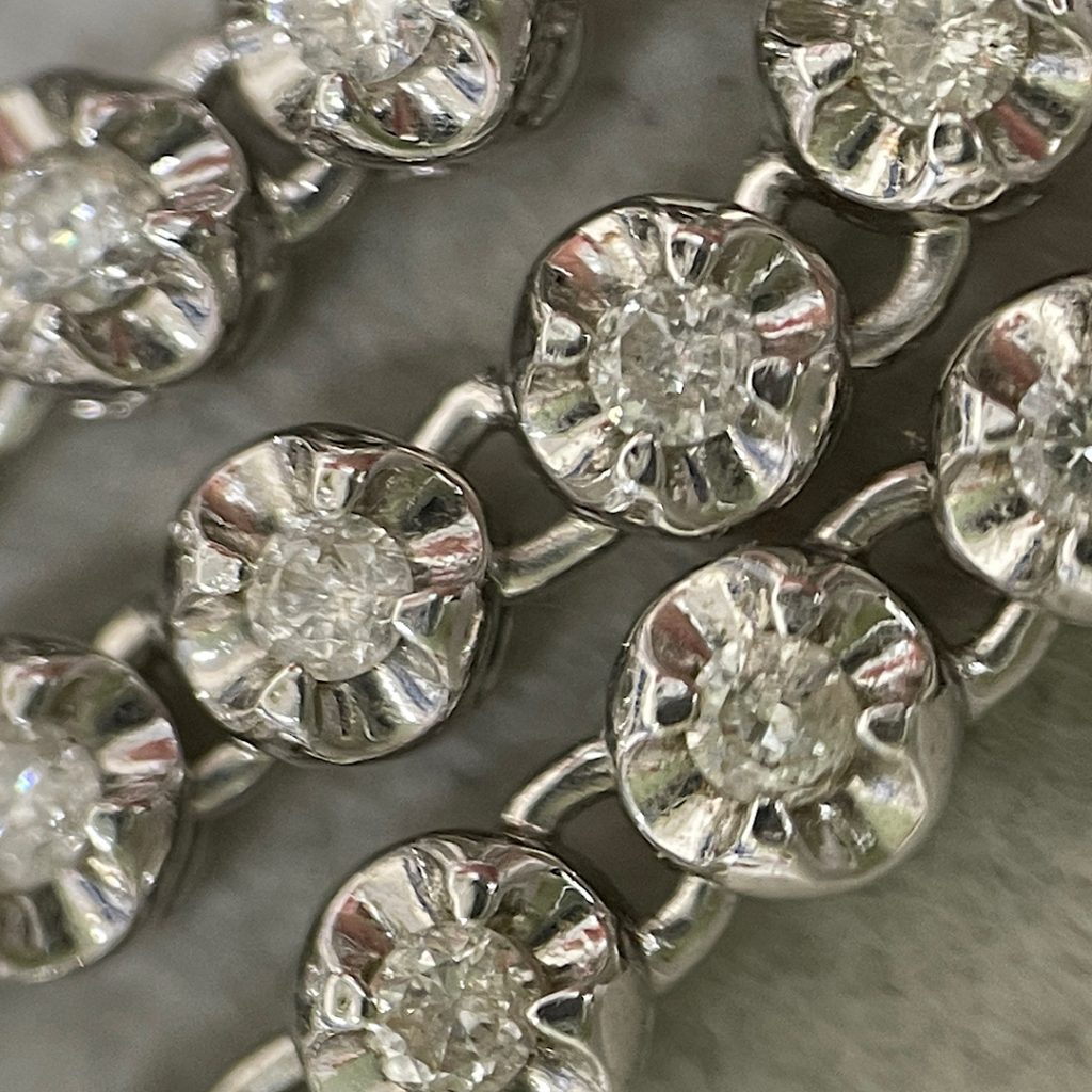 ダイヤモンドの高価買取| K18WGダイヤモンド付きブレスレットの買取| 我孫子市新木野