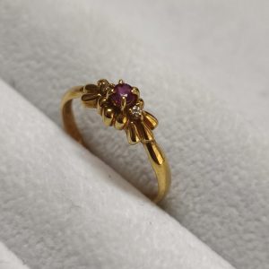 K18 18金 ルビーリング