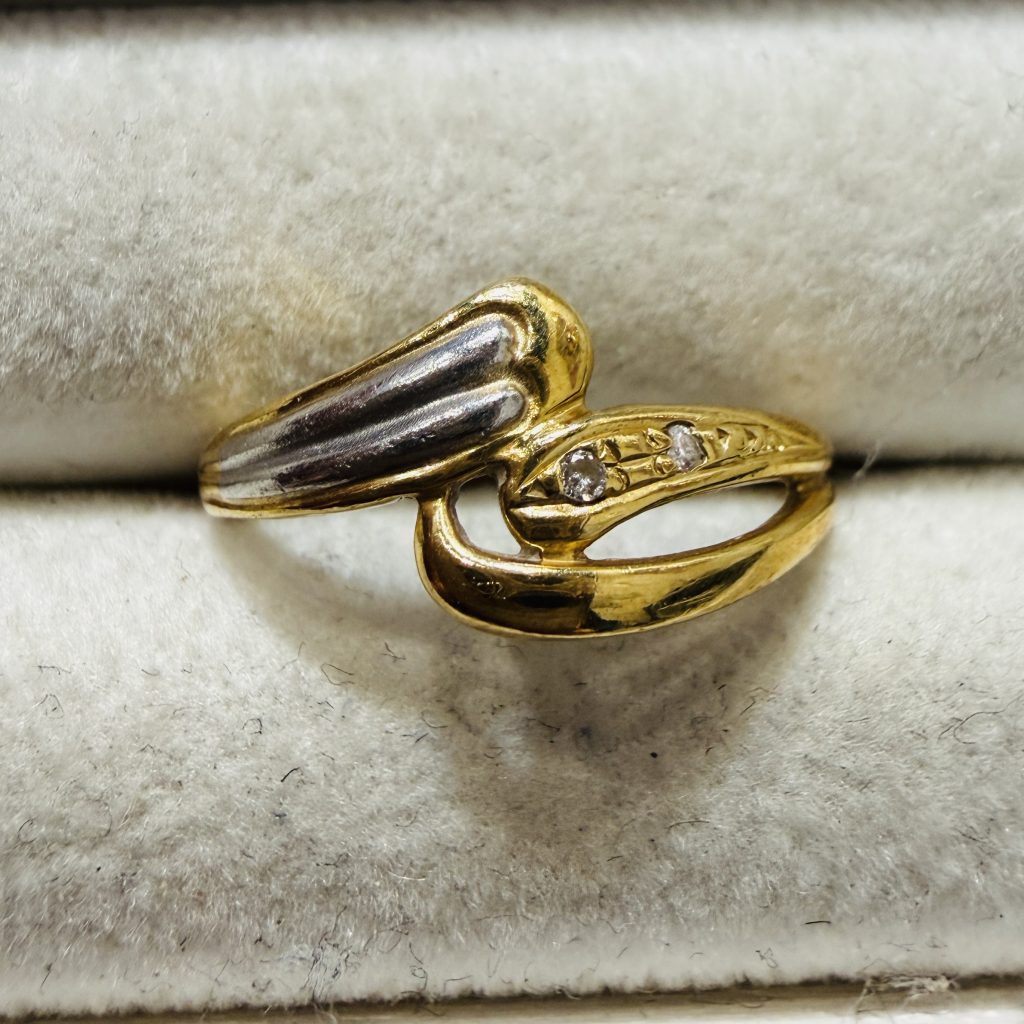 K18 Pt900 18金 プラチナ900 コンビ リング