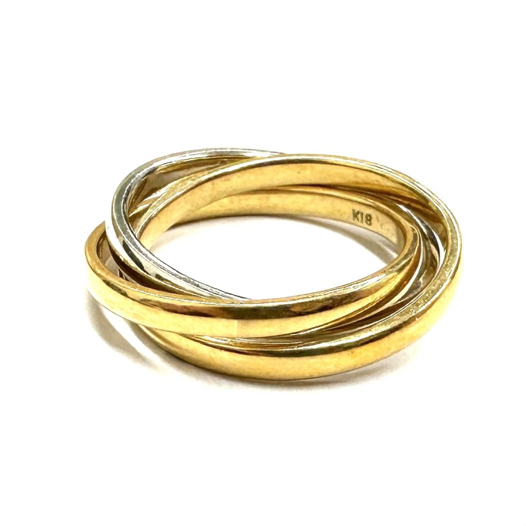 【貴金属】K18（18金/750） トリニティリング アクセサリー ジュエリー