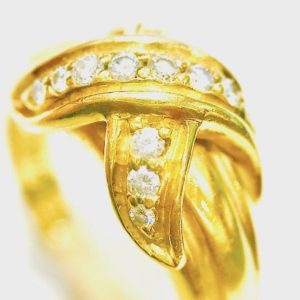 K18 メレダイヤモンド ゴールドリング