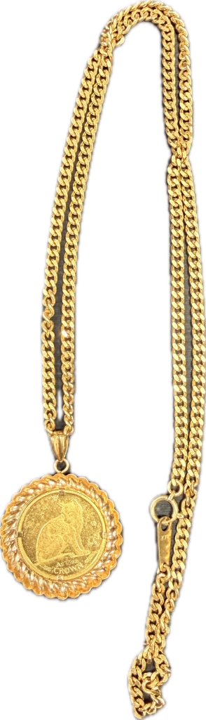 キャットコイン付きK18ネックレス