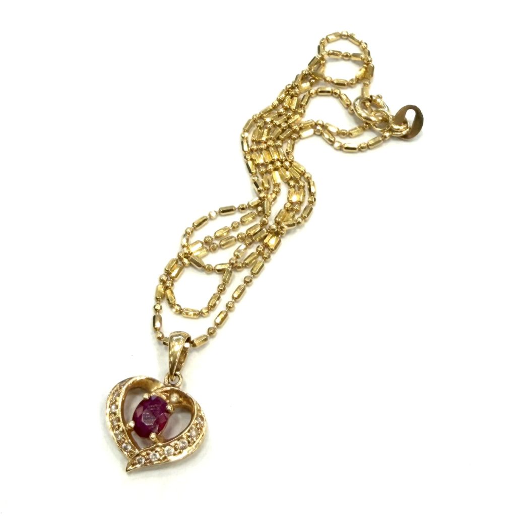 K18 18金 750 ルビー ネックレス