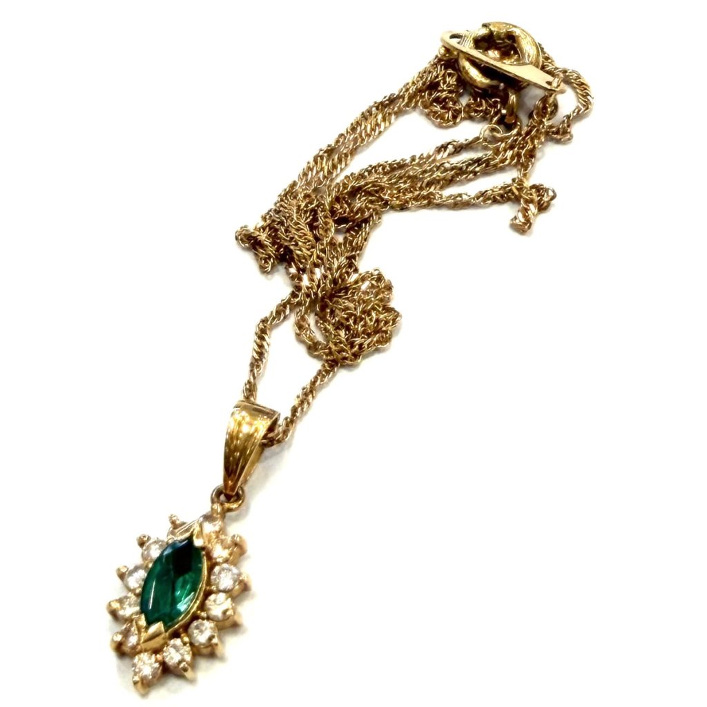 K18 18金 750 エメラルド ネックレス