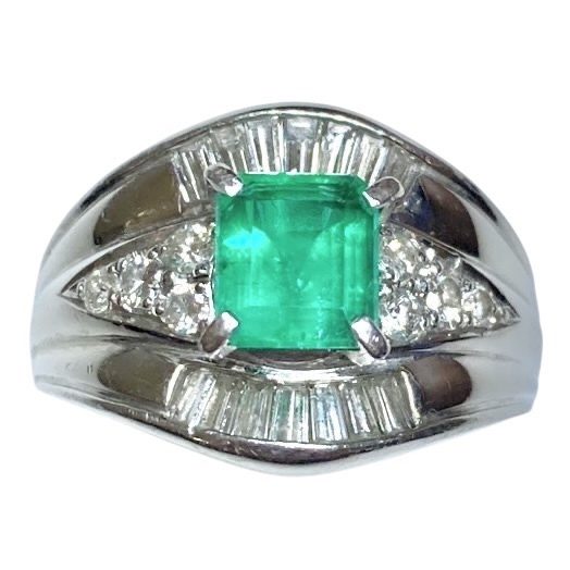 Pt950 エメラルド ダイヤモンド リング　札幌 東区 元町