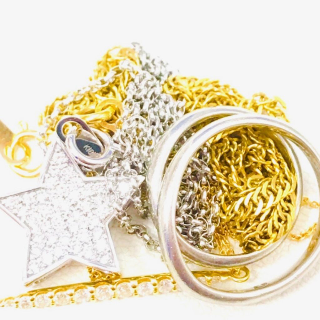 K18 Pt850 金プラチナ メレダイヤモンド アクセサリーおまとめ