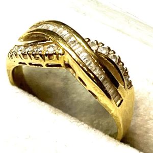 K18 18金 ダイヤモンド付き リング 指輪 アクセサリー