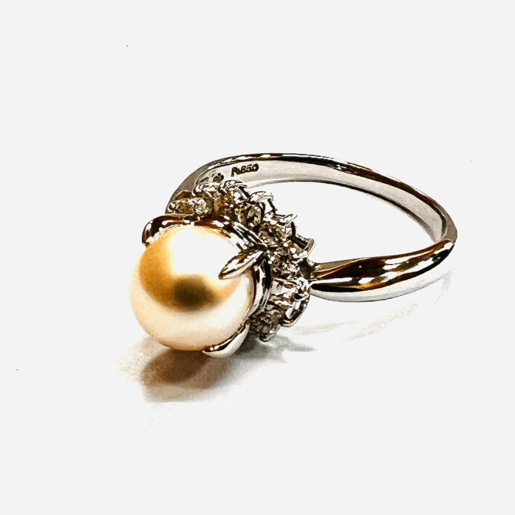 Pt850 プラチナ パール リング