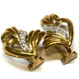 K18 ピアス メレダイヤ付き