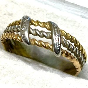 K18/Pt900 18金 プラチナコンビリング 指輪